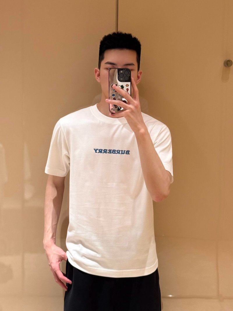 Burberry Logo Cream Short-Sleeve T-Shirt
