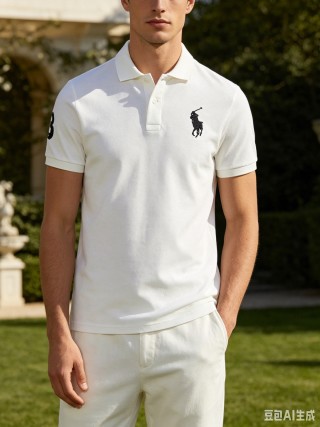 Polo Ralph Lauren White Pique Polo Shirt