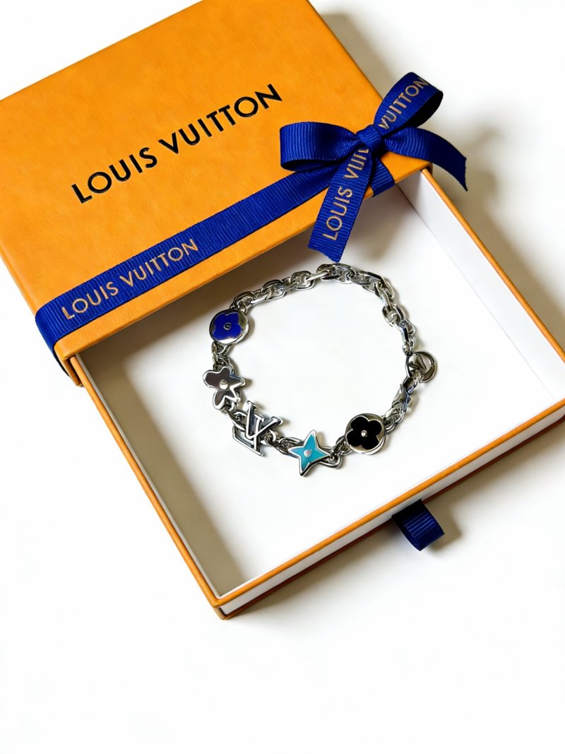 Louis Vuitton Monogram Chain Bracelet Silver Multi-colour view