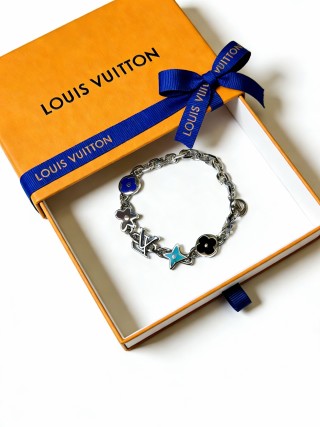Louis Vuitton Monogram Chain Bracelet Silver Multi-colour view 2