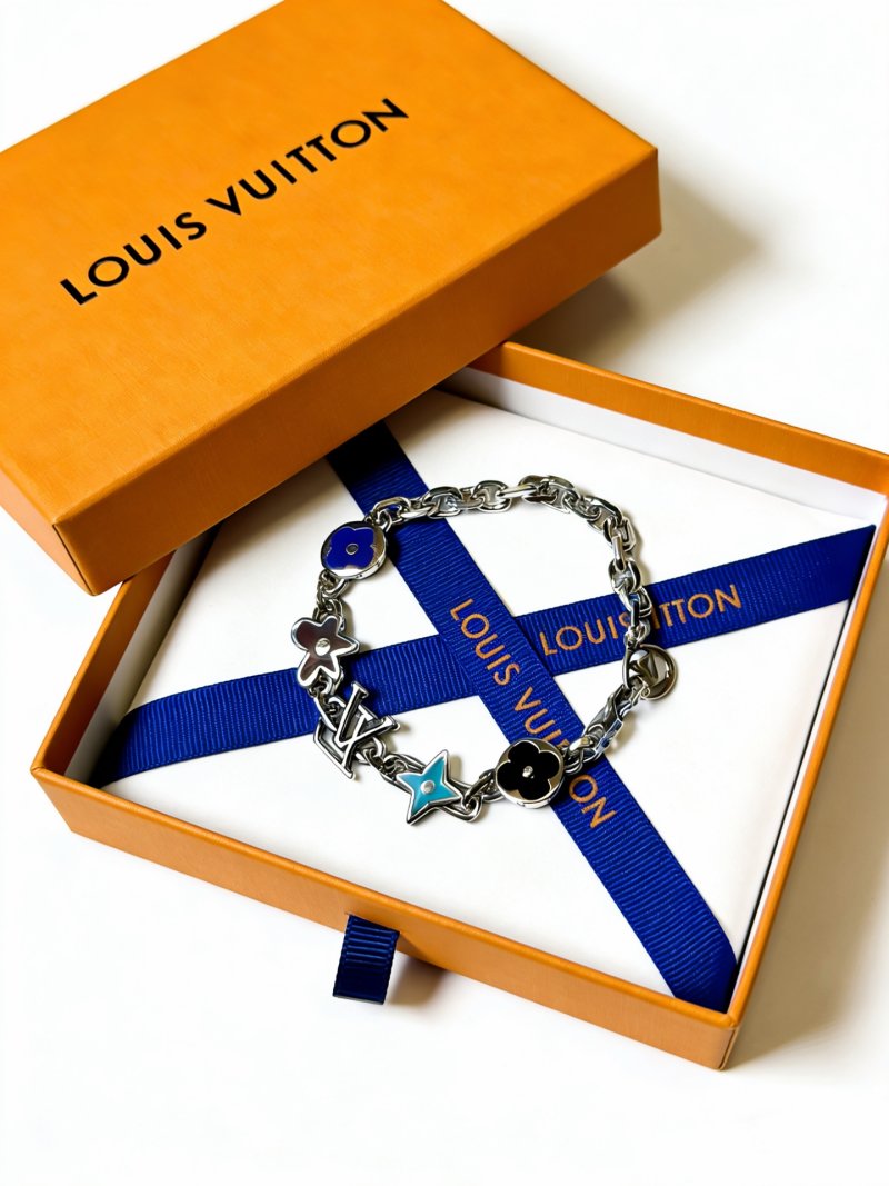Louis Vuitton Monogram Chain Bracelet Silver Multi-colour view