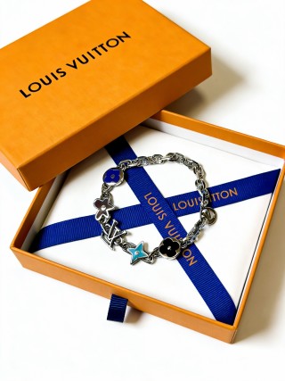 Louis Vuitton Monogram Chain Bracelet Silver Multi-colour view 3
