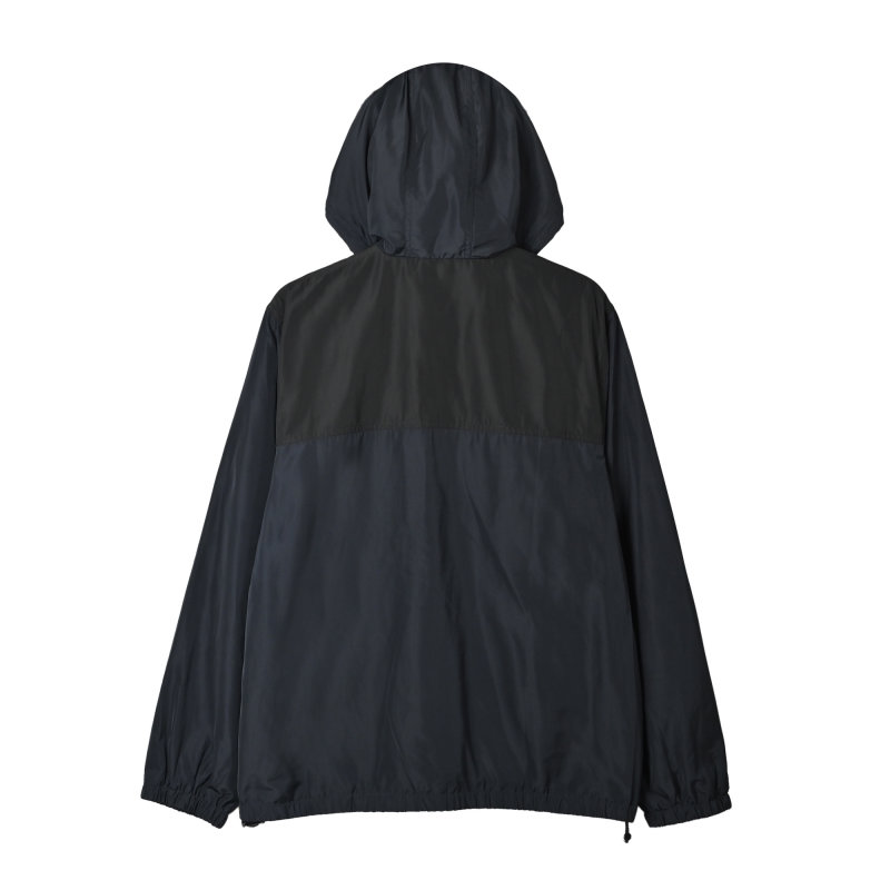 Black Nylon Puffer Jacket with Hood view