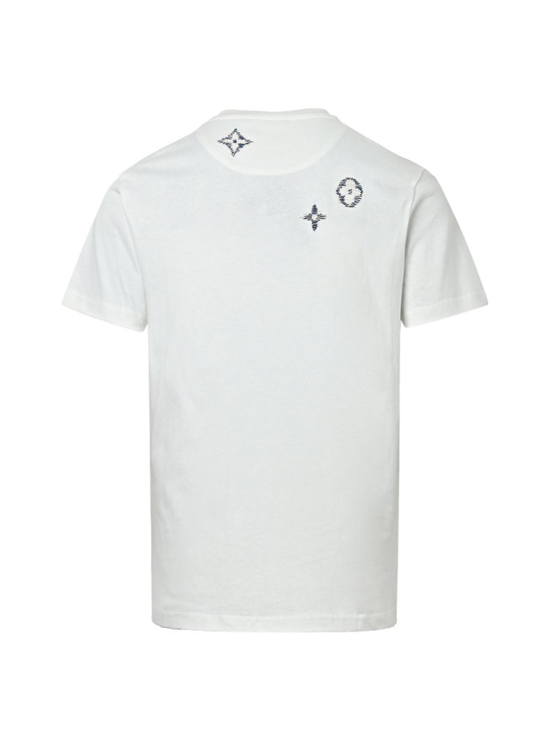 Cream Short Sleeve Graphic T-Shirt with Star Print view