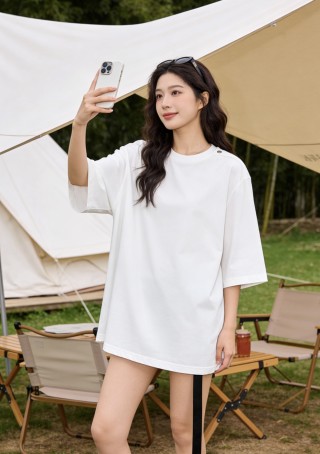 Oversized White Short Sleeve T-Shirt view 2