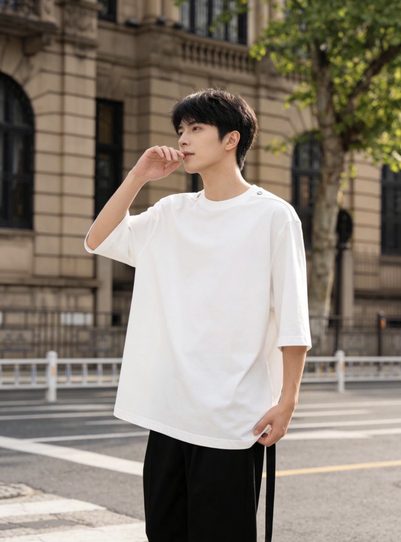 Oversized White Short Sleeve T-Shirt view