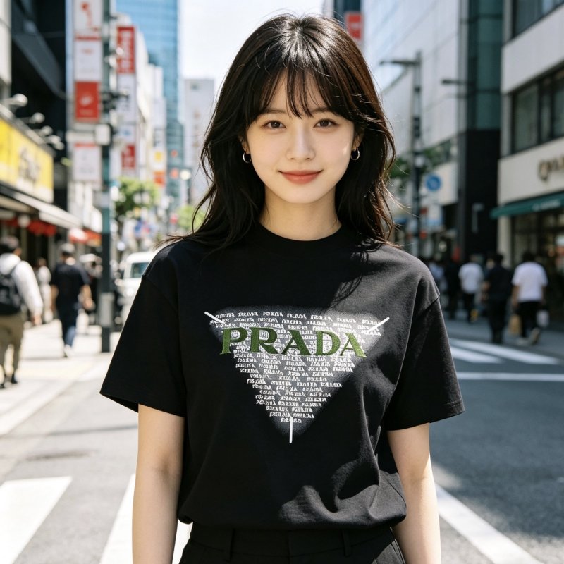 Prada Black Logo Graphic T-Shirt