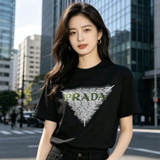 Prada Black Logo Graphic T-Shirt view 3