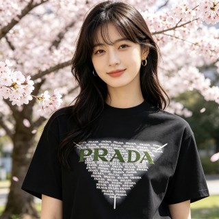 Prada Black Logo Graphic T-Shirt view 4