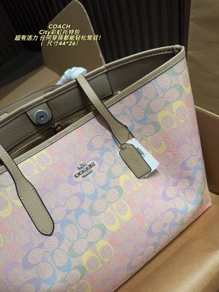 Coach City Rainbow Gradient Tote Bag view 6