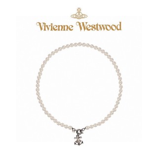 Vivienne Westwood Pearl Orb Pendant Necklace Gold view 5