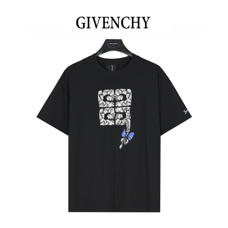 Black Graphic Print Short Sleeve T-Shirt with Floral Pattern view
