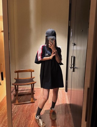 Balenciaga Navy Stripe Short Sleeve T-Shirt view 3