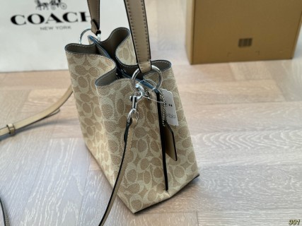 Coach Willow Bucket Bag Beige Monogram view 2