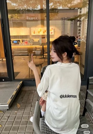 Lululemon White Logo T-Shirt view 3