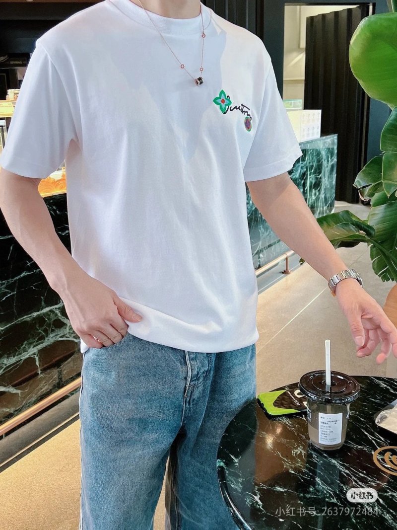 Louis Vuitton White Graphic Short Sleeve T-Shirt