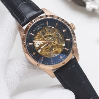 Patek Philippe Skeleton Automatic Black Steel Watch 41mm view 2
