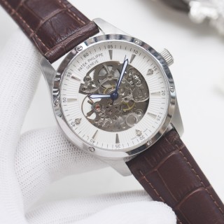 Patek Philippe Skeleton Automatic Black Steel Watch 41mm view 6