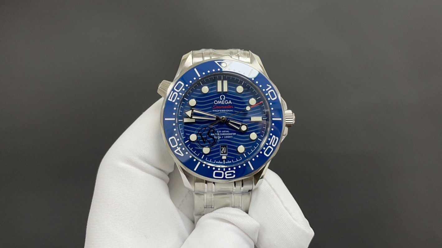 Omega Seamaster 300 White Steel Blue Dial 42mm