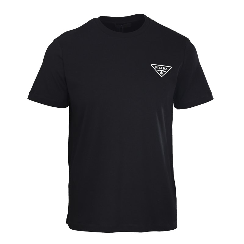 Prada Black Triangle Logo T-Shirt view