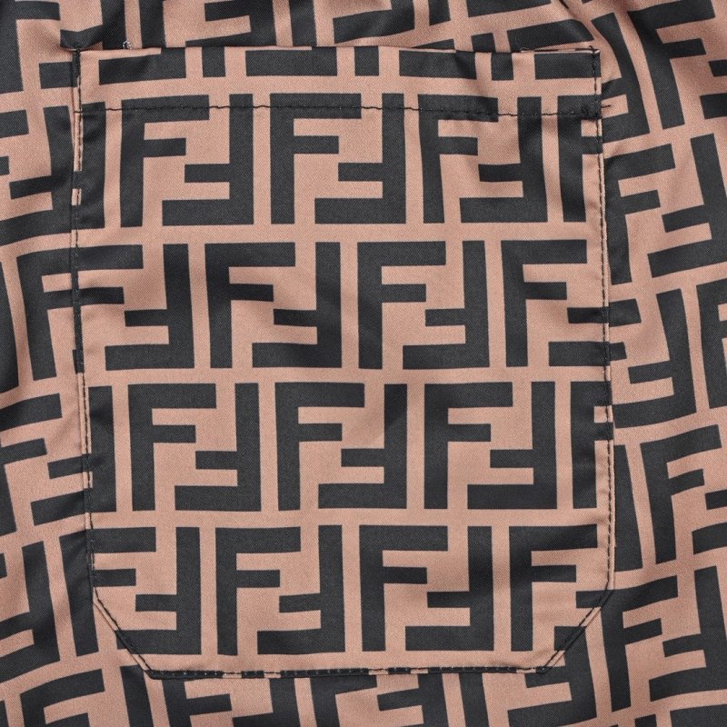 Fendi Monogram Print Shorts Brown view