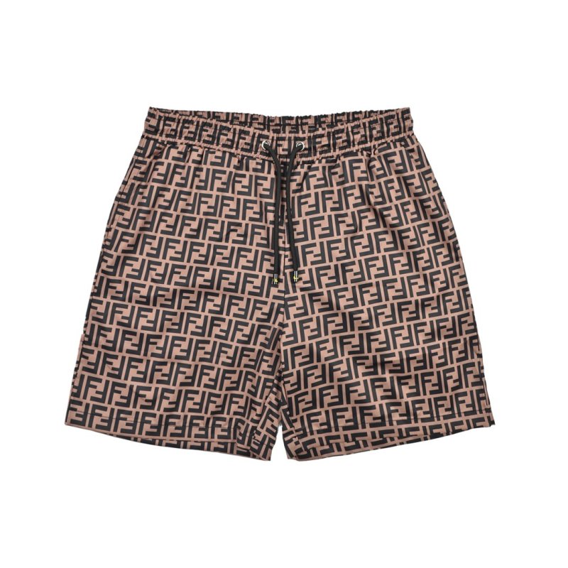 Fendi Monogram Print Shorts Brown view