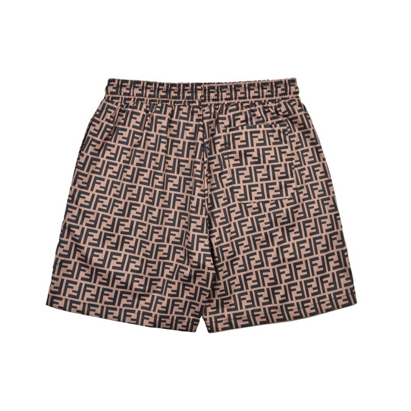 Fendi Monogram Print Shorts Brown view