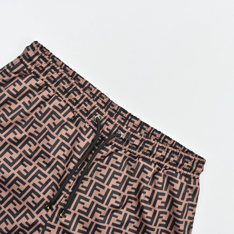 Fendi Monogram Print Shorts Brown view