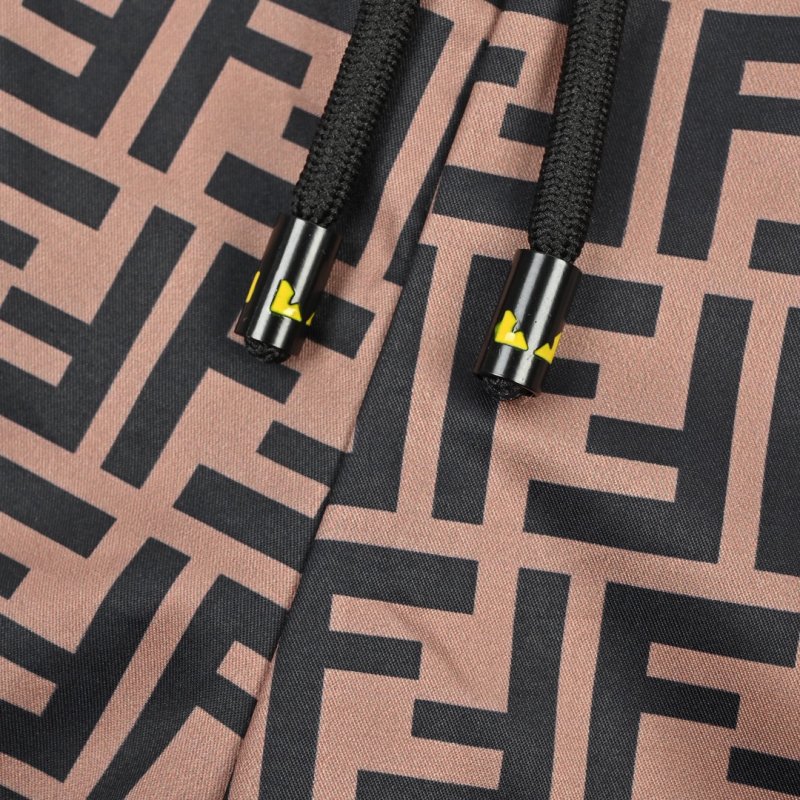 Fendi Monogram Print Shorts Brown view