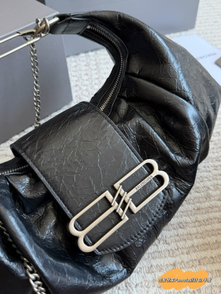 Balenciaga Pamela Pin Bag Black Leather view 5