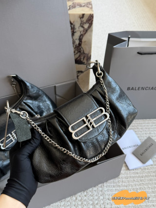 Balenciaga Pamela Pin Bag Black Leather view 9