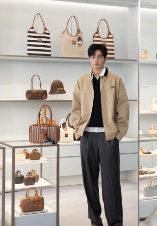 Miu Miu Beige Button-Up Overshirt Jacket view 2