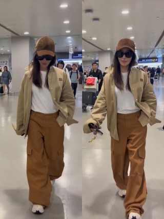 Miu Miu Beige Button-Up Overshirt Jacket view 8