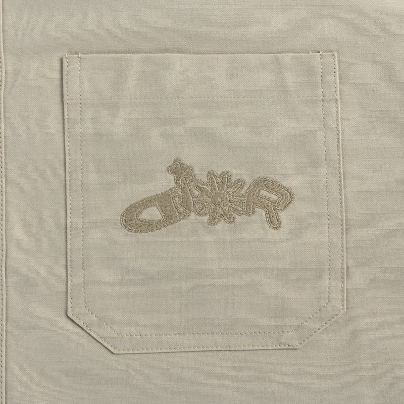 Beige Corduroy Button-Up Shirt view