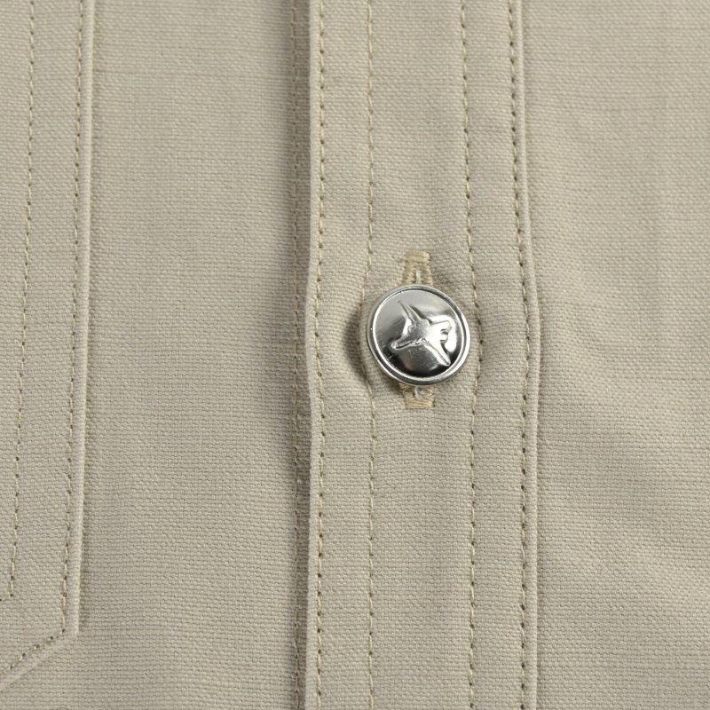 Beige Corduroy Button-Up Shirt view
