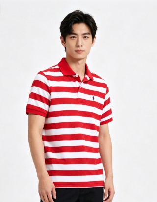 Polo Ralph Lauren Women's Red & White Striped Polo Shirt view 3