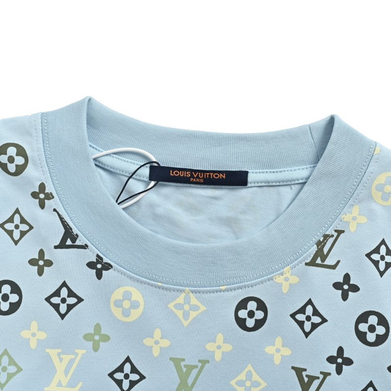 Louis Vuitton Monogram Short Sleeve T-Shirt Light Blue view