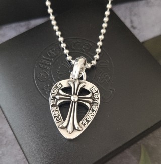 Chrome Hearts Cross Shield Sterling Silver Pendant Necklace view 5