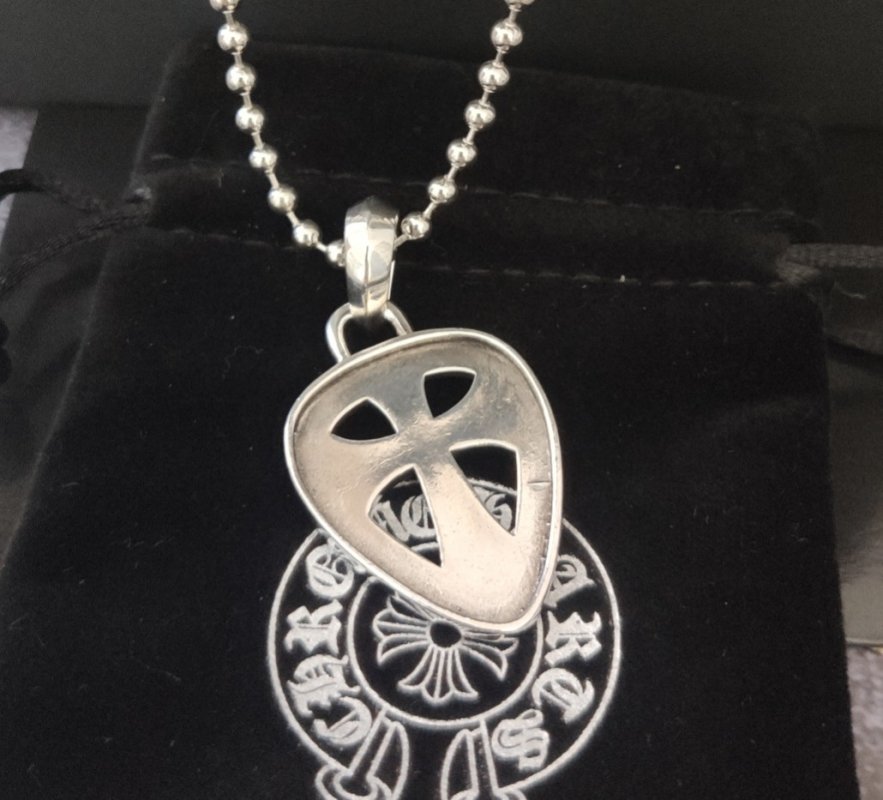 Chrome Hearts Cross Shield Sterling Silver Pendant Necklace view