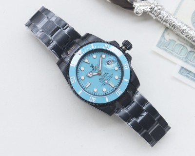 Rolex Submariner Blaken Tiffany Blue 40mm Automatic Watch view 4