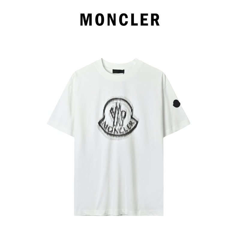 Moncler Ghost Logo Short Sleeve T-Shirt Cream view