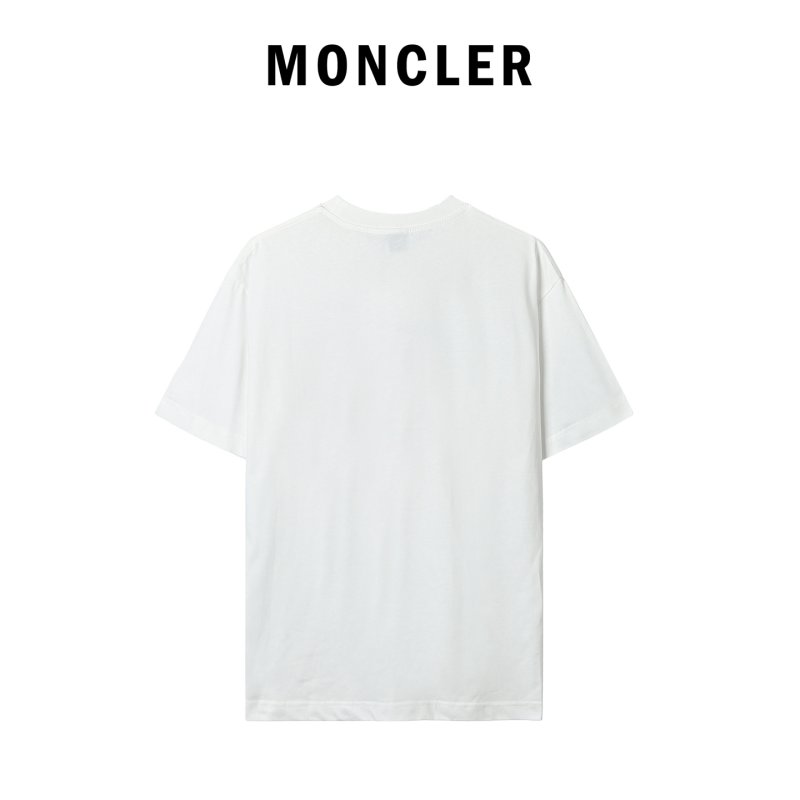 Moncler Ghost Logo Short Sleeve T-Shirt Cream view