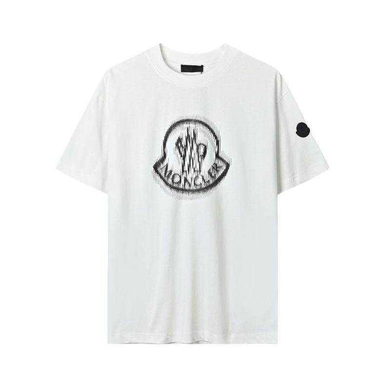 Moncler Ghost Logo Short Sleeve T-Shirt Cream view