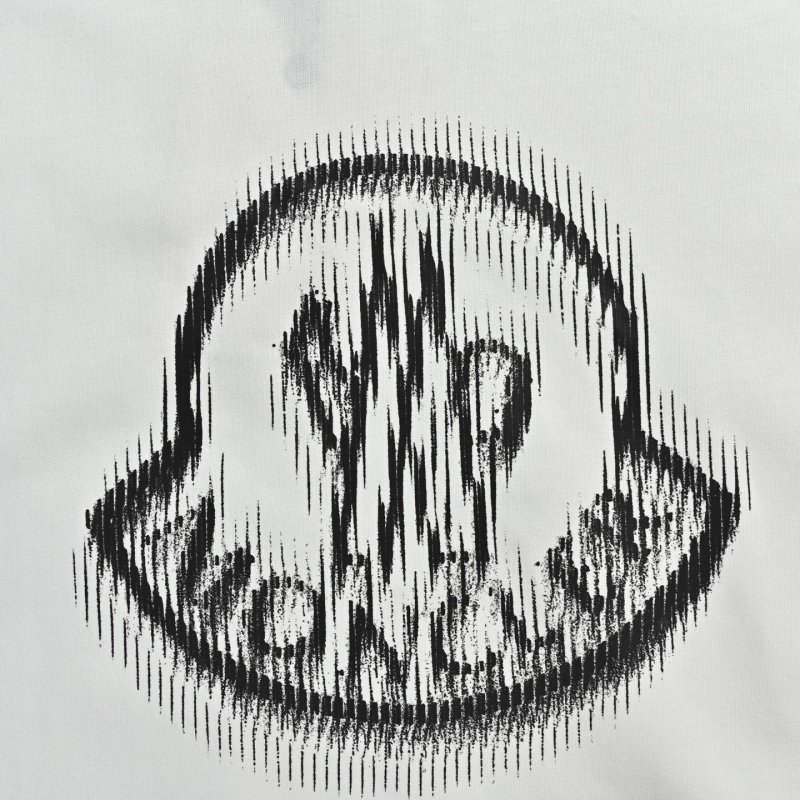 Moncler Ghost Logo Short Sleeve T-Shirt Cream view