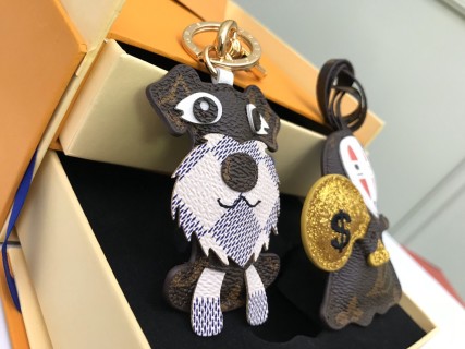 Louis Vuitton Schnauzer Dog Keychain Charm view 5