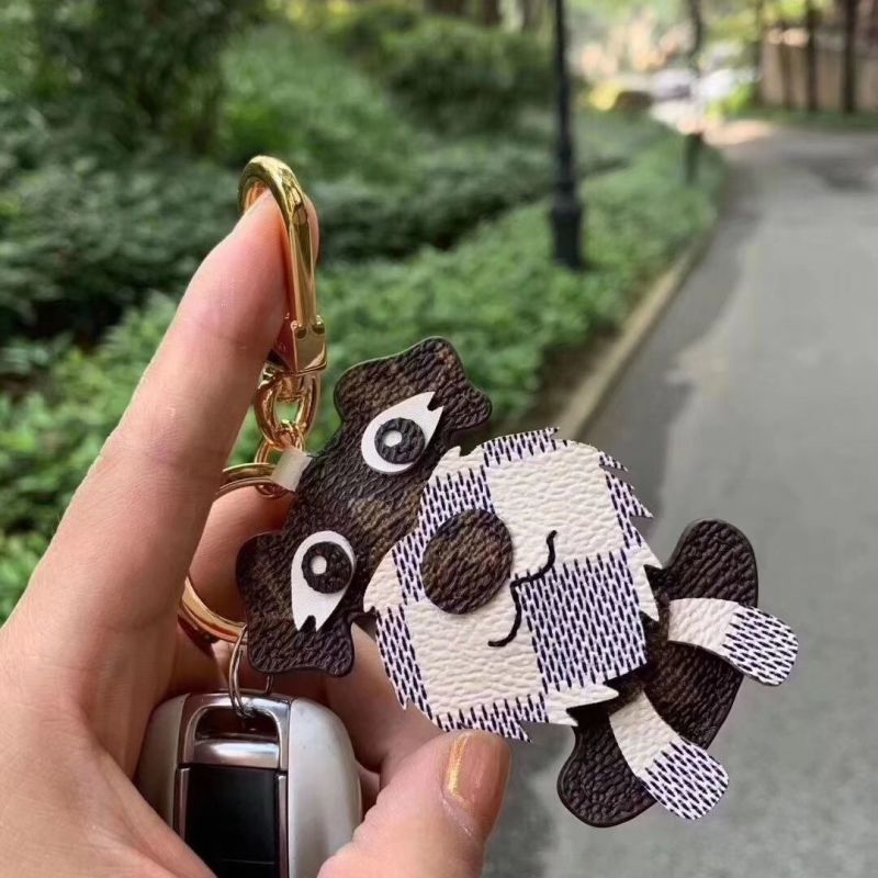 Louis Vuitton Schnauzer Dog Keychain Charm view