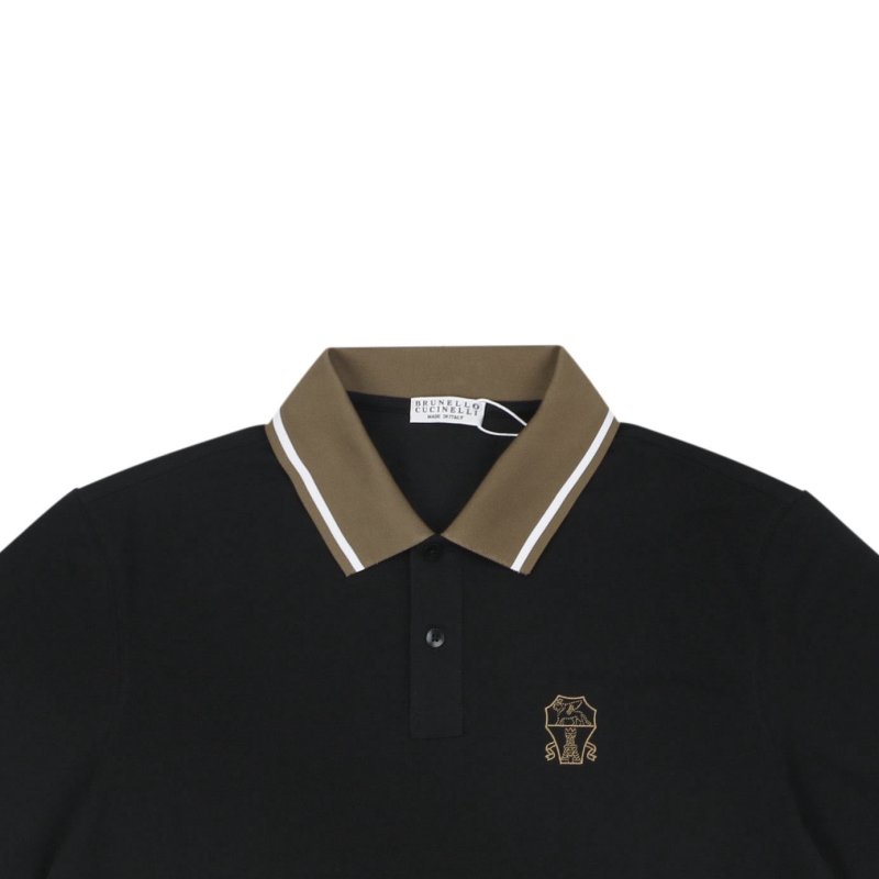 Burberry Black Short-Sleeve Polo Shirt view