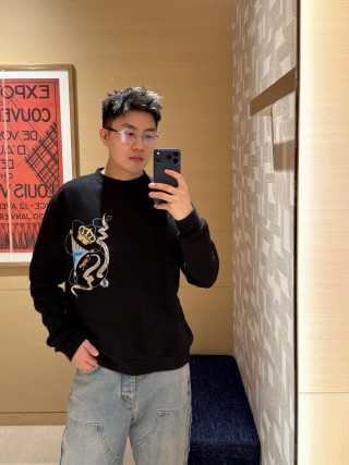 Black Dragon Embroidered Crewneck Sweatshirt view 2