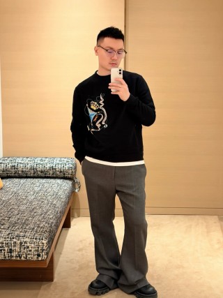 Black Dragon Embroidered Crewneck Sweatshirt view 6
