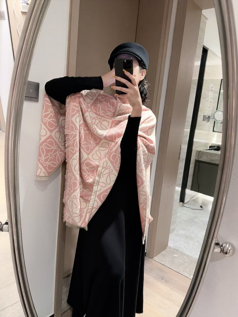 Loewe Reversible Anagram Scarf Cream & Grey view